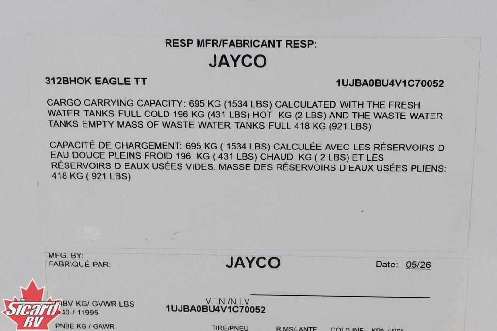 2027 JAYCO EAGLE 312BHOK