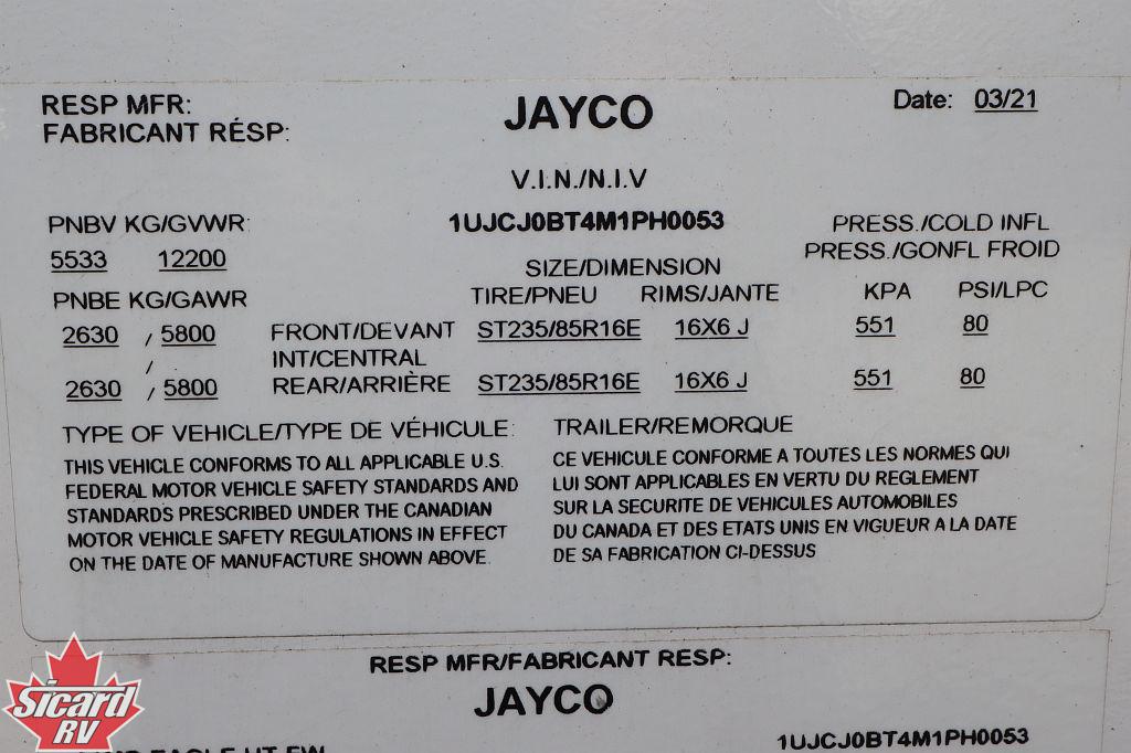 2021 JAYCO EAGLE HT 31MB