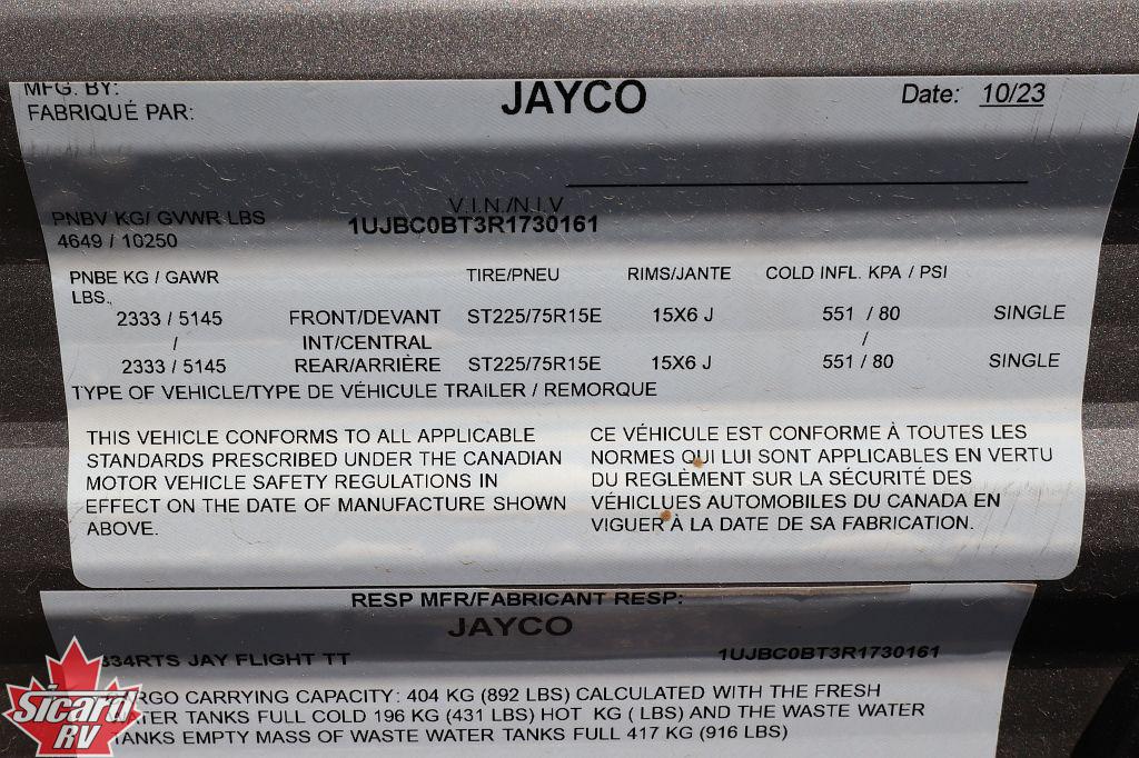 2024 JAYCO JAY FLIGHT 334RTS