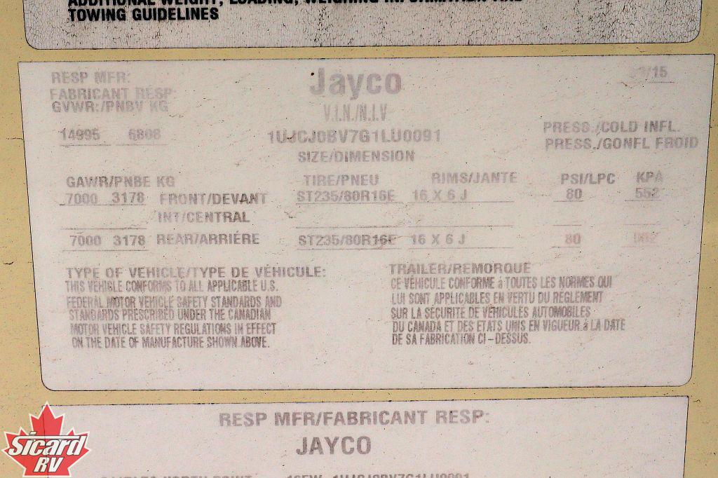 2016 JAYCO NORTH POINT 341RLTS