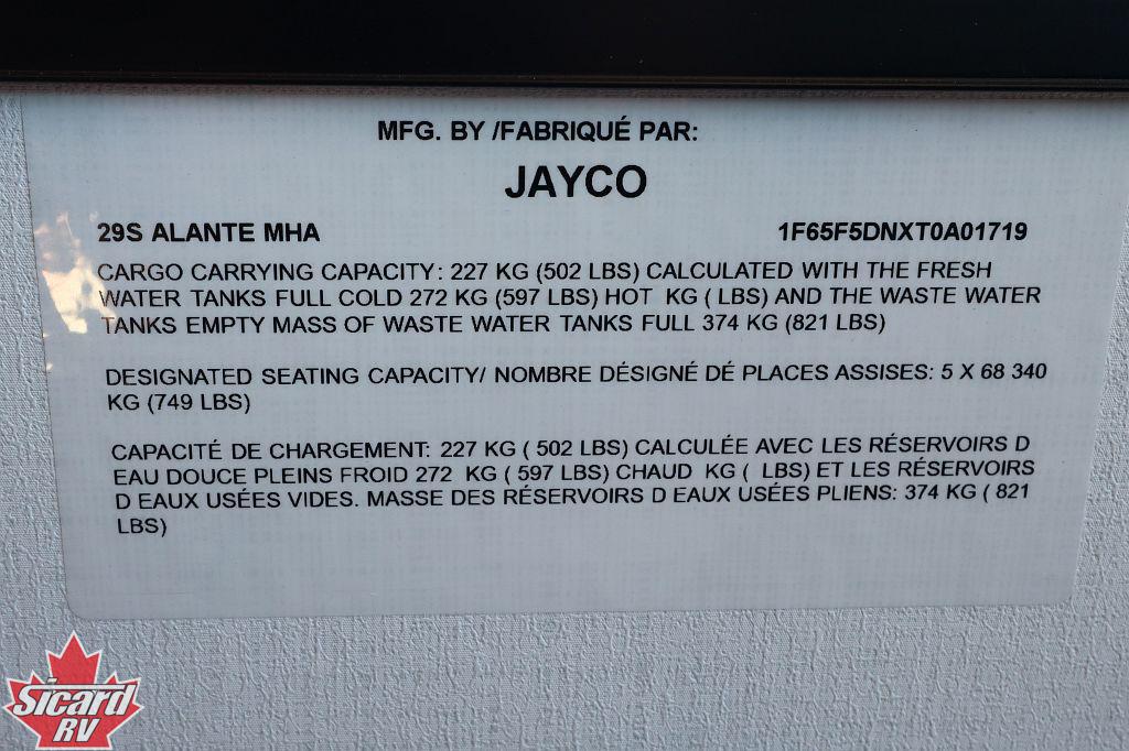 2027 JAYCO ALANTE 29S