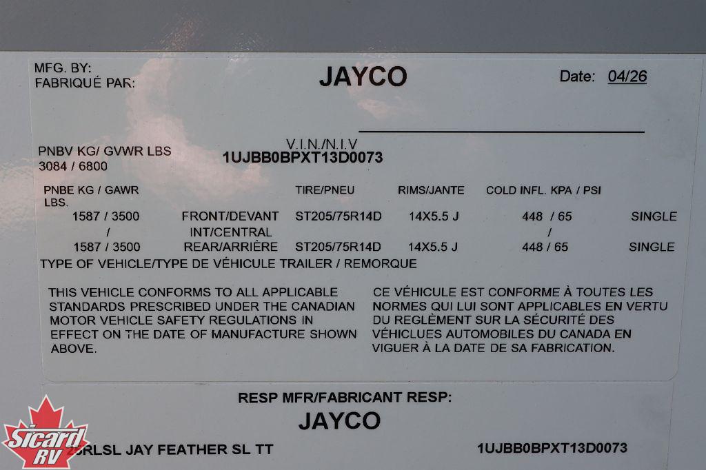 2026 JAYCO JAY FEATHER SL 25RLSL