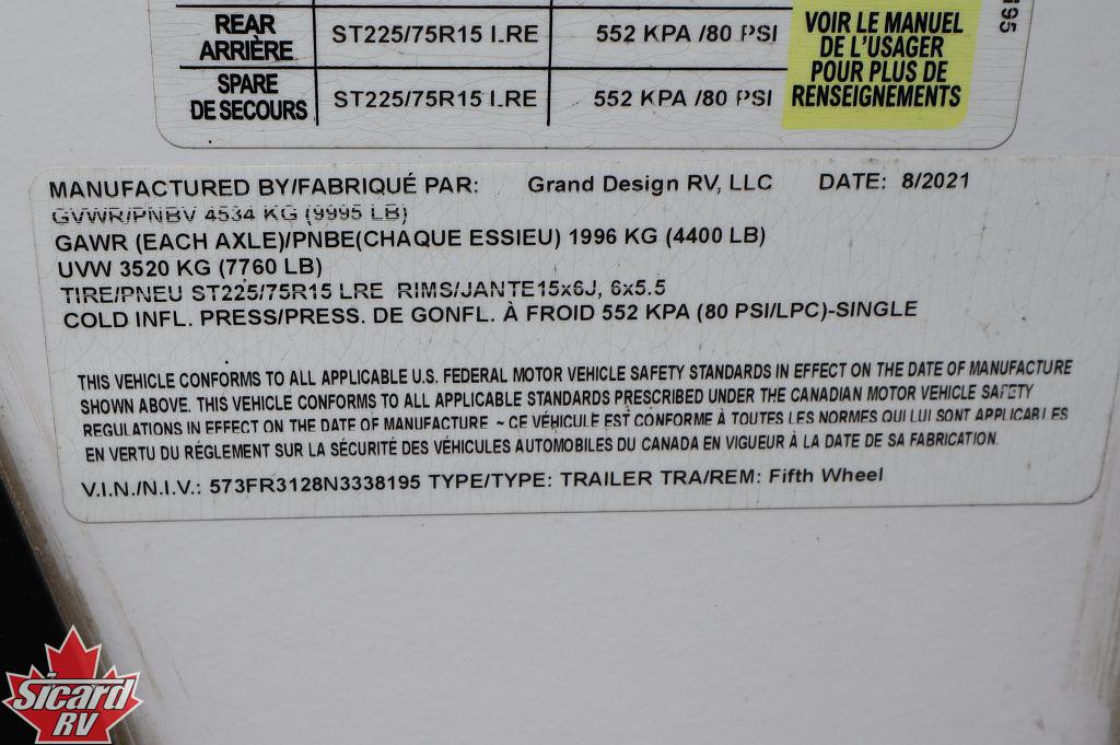 2022 GRAND DESIGN REFLECTION 150 SERIES 260RD