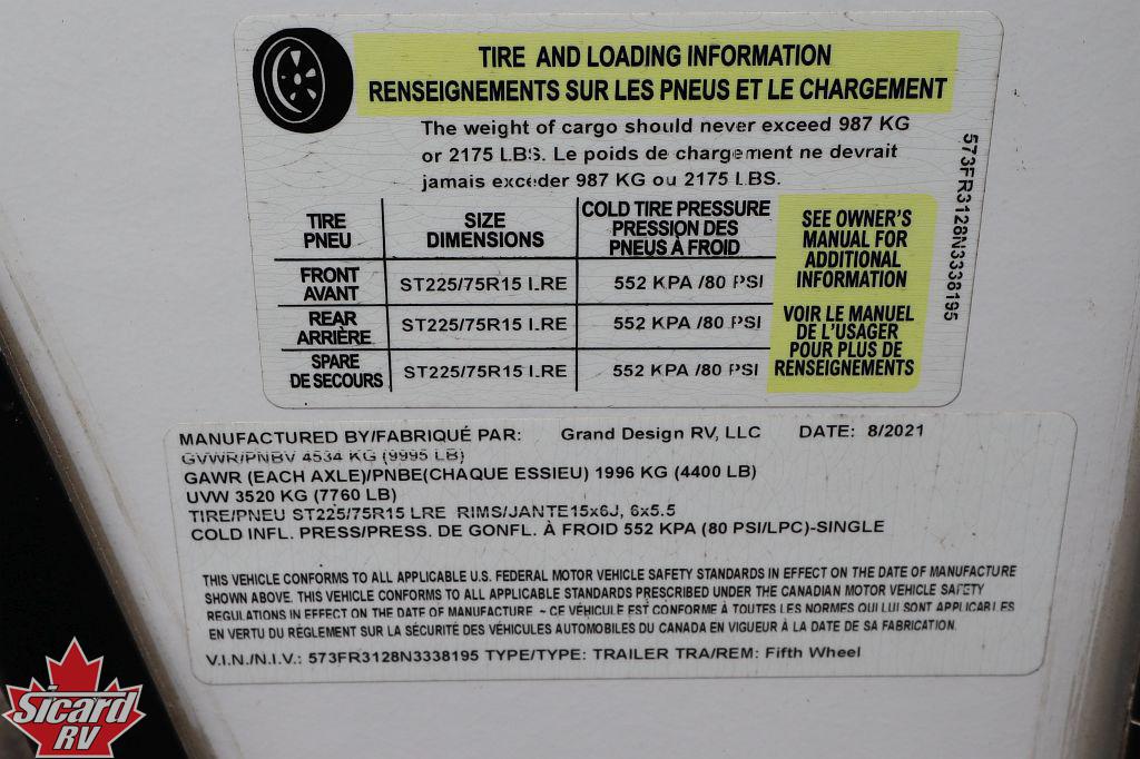 2022 GRAND DESIGN REFLECTION 150 SERIES 260RD