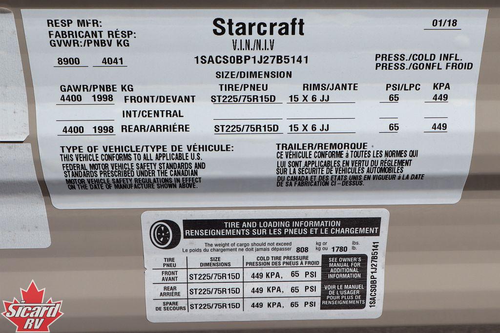 2018 STARCRAFT AUTUMN RIDGE 265BHS