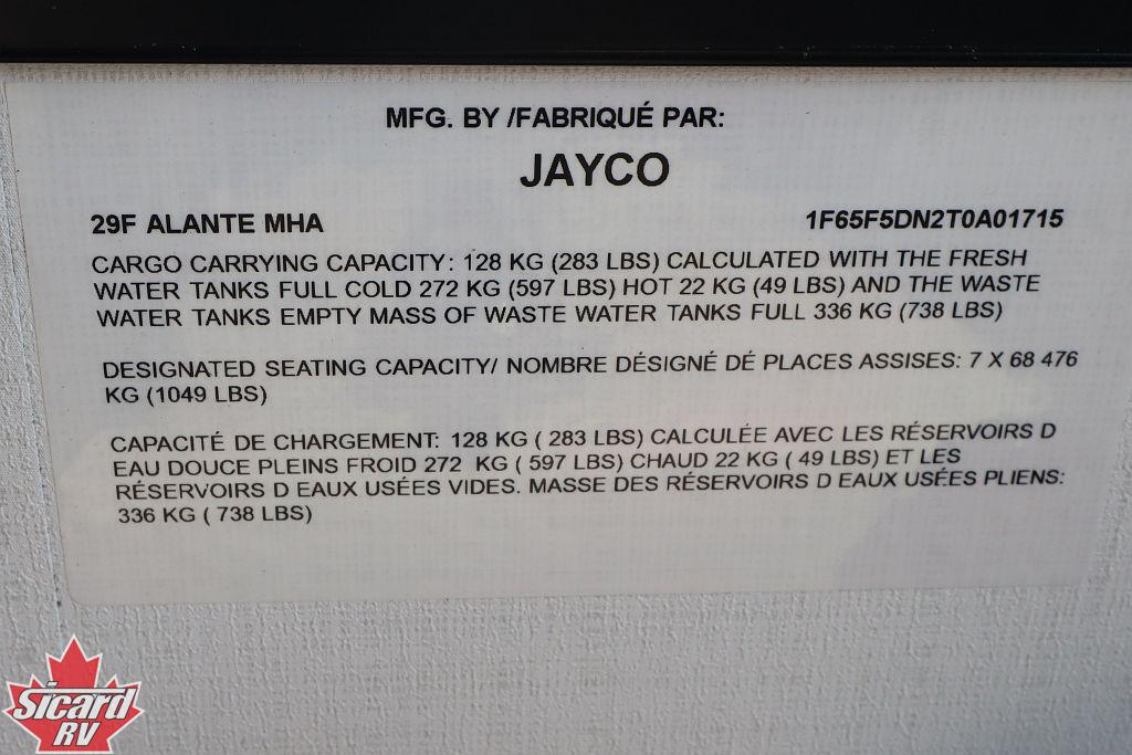 2027 JAYCO ALANTE 29F