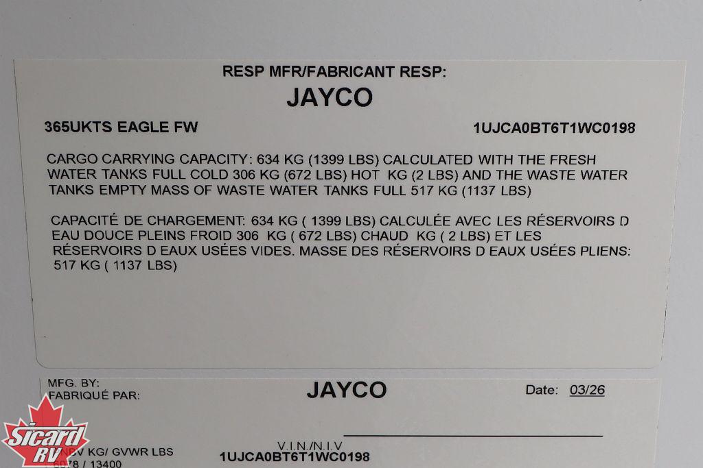 2026 JAYCO EAGLE 365UKTS