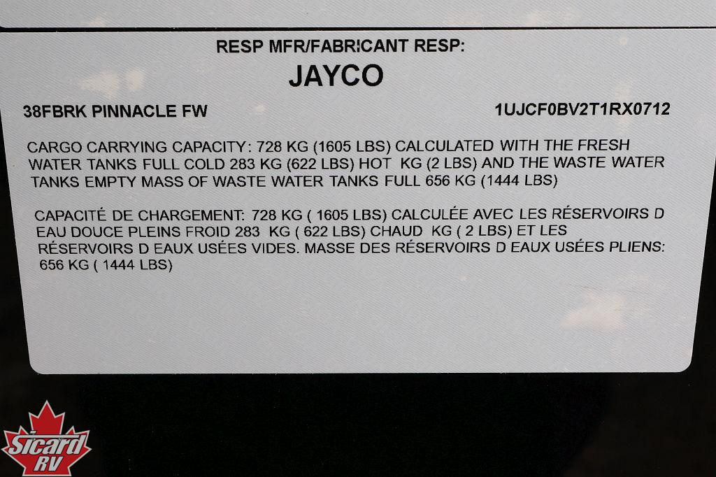 2026 JAYCO PINNACLE 38FBRK