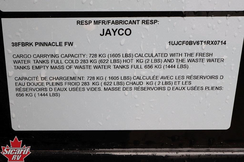 2026 JAYCO PINNACLE 38FBRK