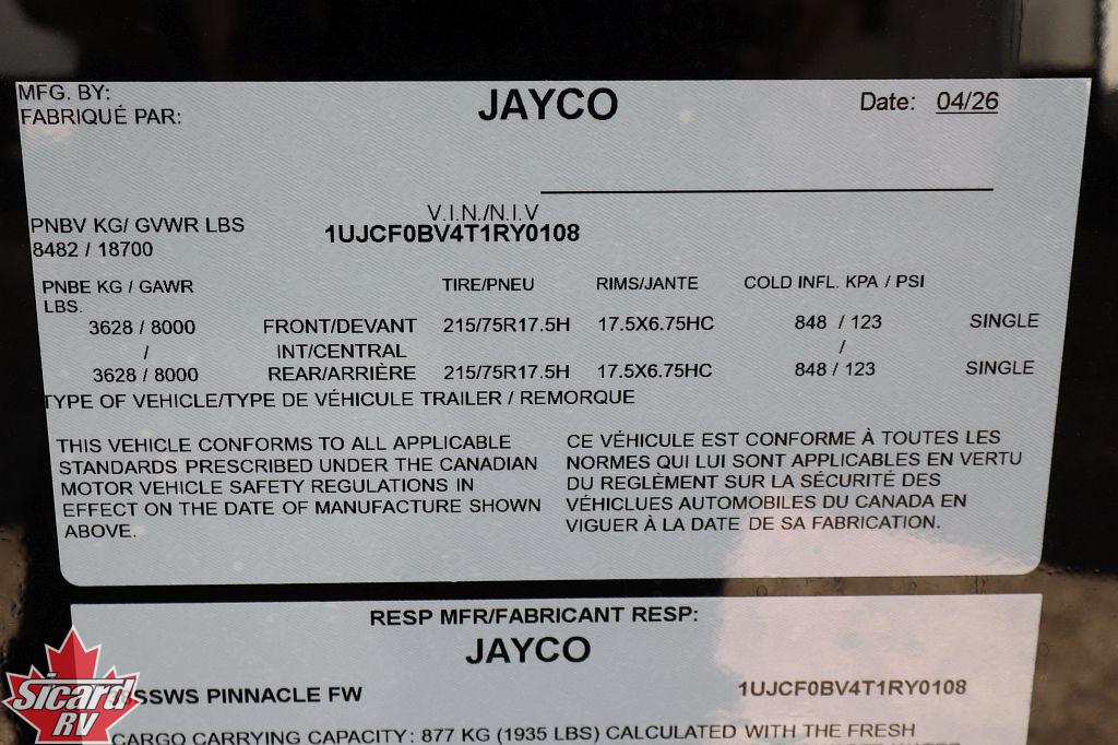 2026 JAYCO PINNACLE 38SSWS