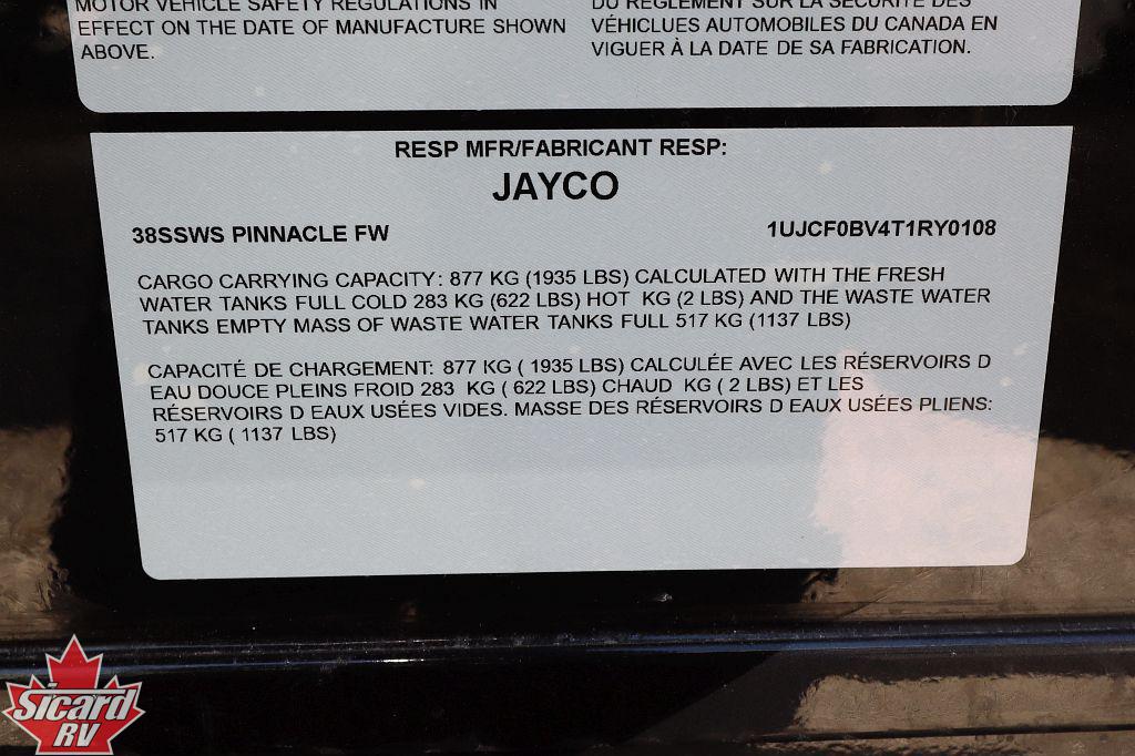 2026 JAYCO PINNACLE 38SSWS