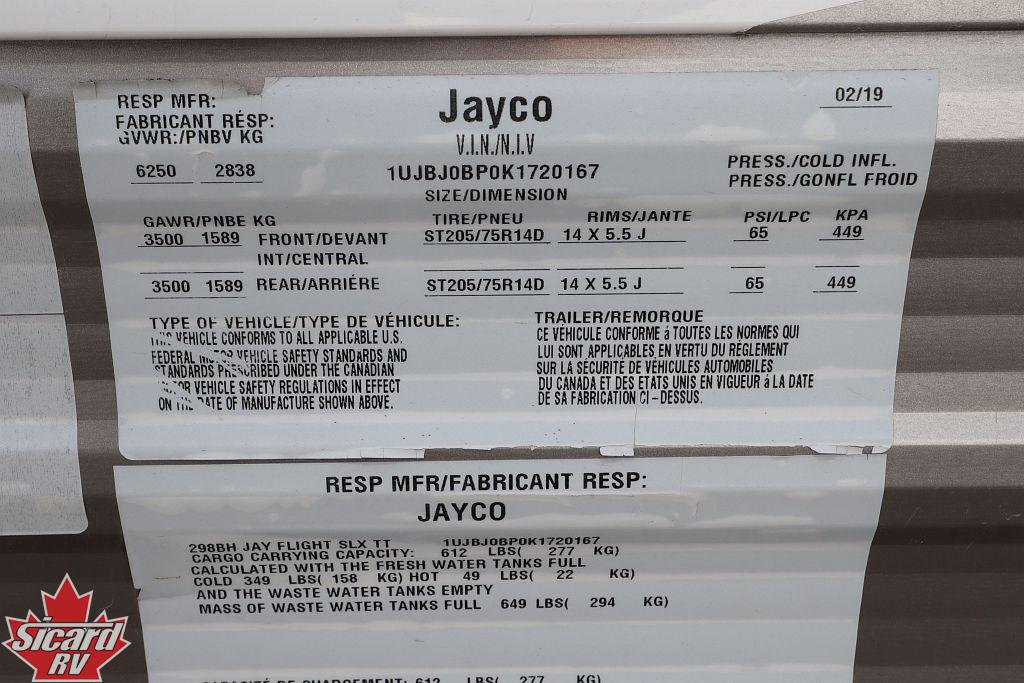 2019 JAYCO JAY FLIGHT SLX 8 298BH