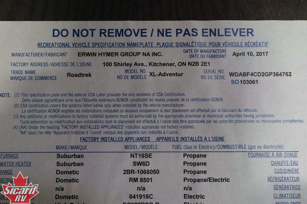 2016 ROADTREK ADVENTUROUS RS