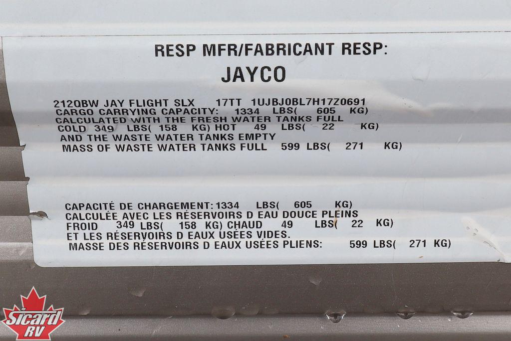 2017 JAYCO JAY FLIGHT SLX 212QB