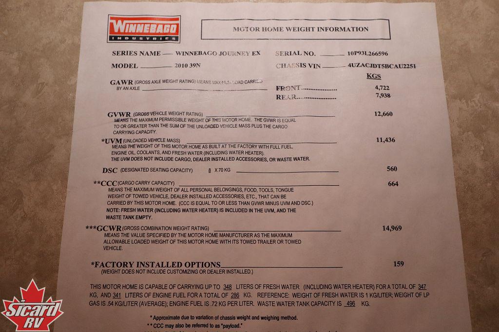 2011 WINNEBAGO JOURNEY EXPRESS 39N