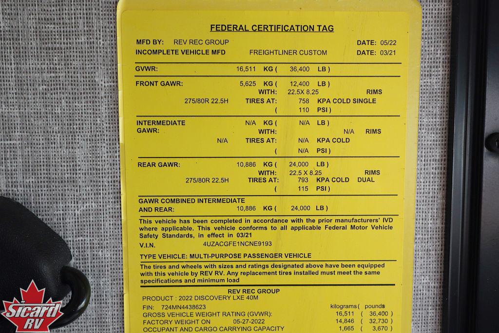 2022 FLEETWOOD DISCOVERY LXE 40M