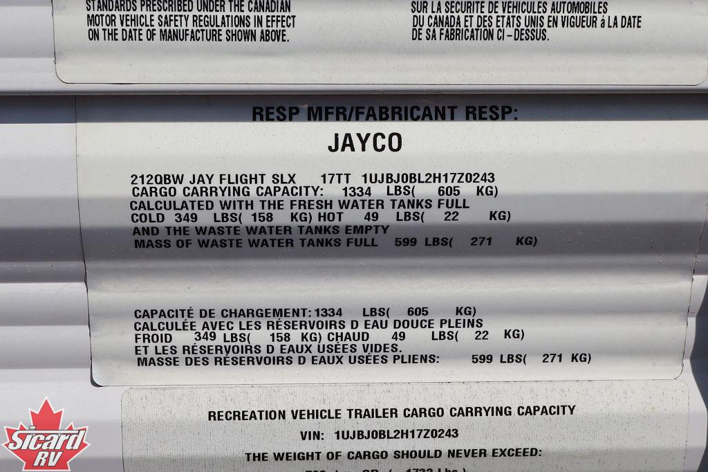 2017 JAYCO JAY FLIGHT SLX 212QB
