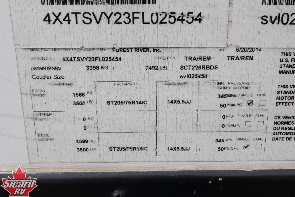 2015 FOREST RIVER SURVEYOR 226RBDS