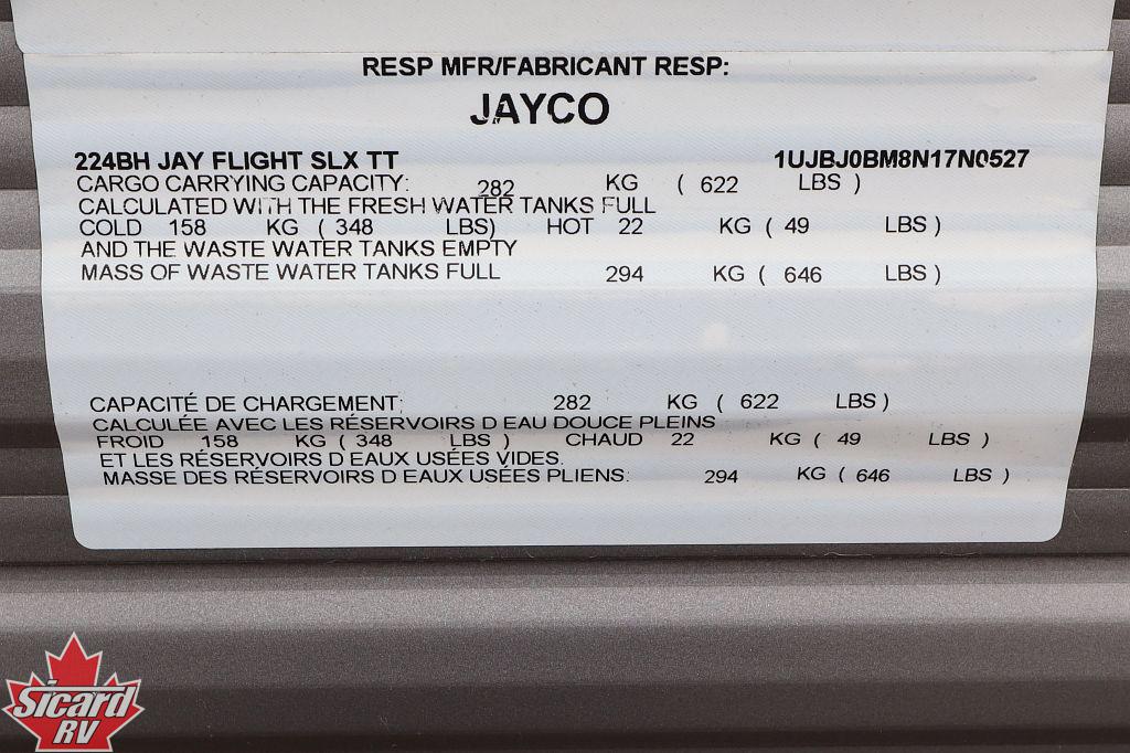 2022 JAYCO JAY FLIGHT SLX 8 224BH