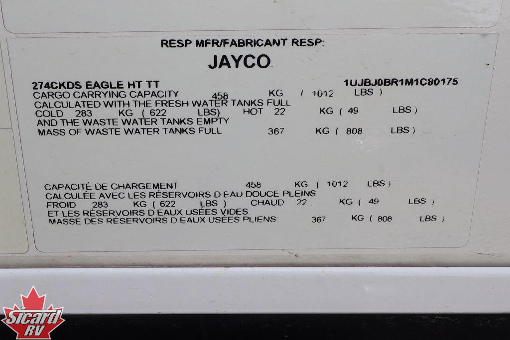 2021 JAYCO EAGLE HT 274CKDS