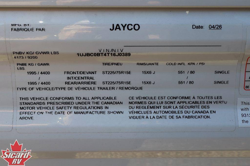 2026 JAYCO JAY FLIGHT SLX 295TBS