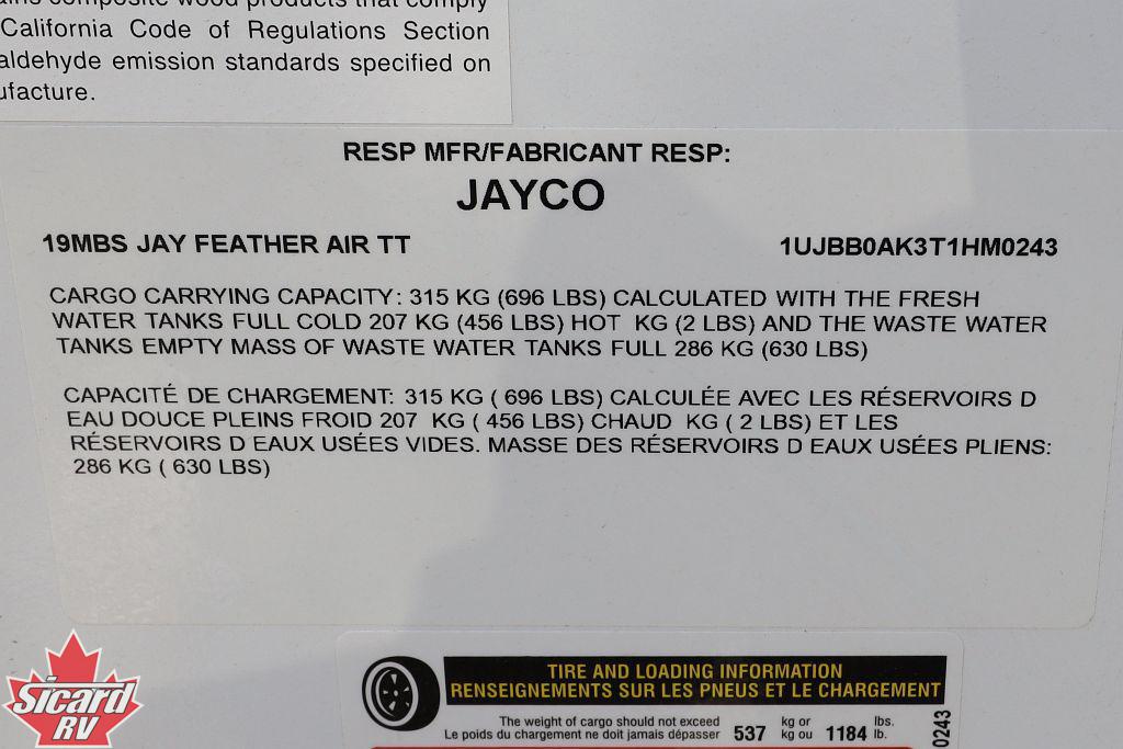 2026 JAYCO JAY FEATHER AIR 19MBS