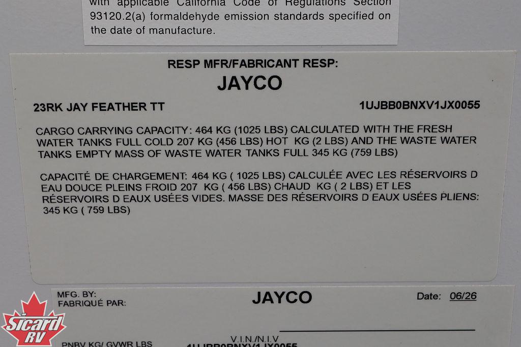 2027 JAYCO JAY FEATHER 23RK