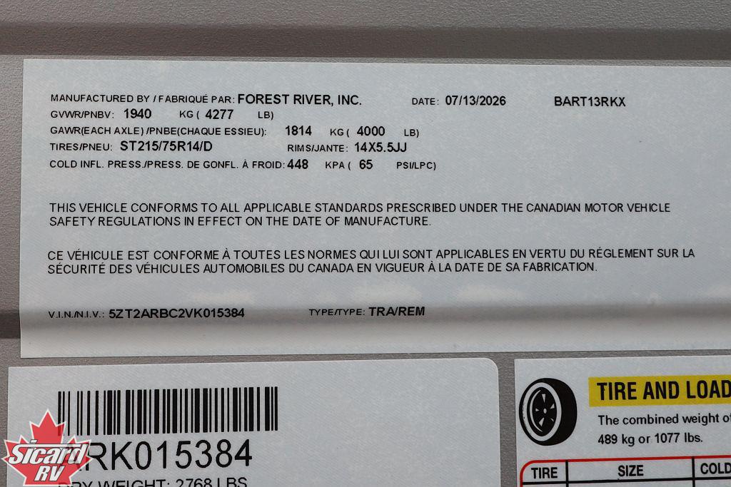 2027 FOREST RIVER AURORA LIGHT 13RKX