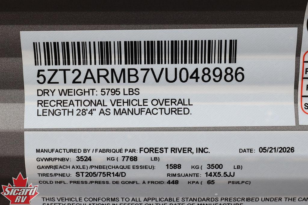 2027 FOREST RIVER AURORA LIGHT 23BHS