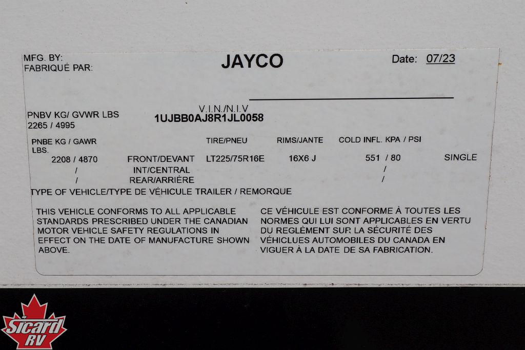 2024 JAYCO JAY FEATHER MICRO 173MRB