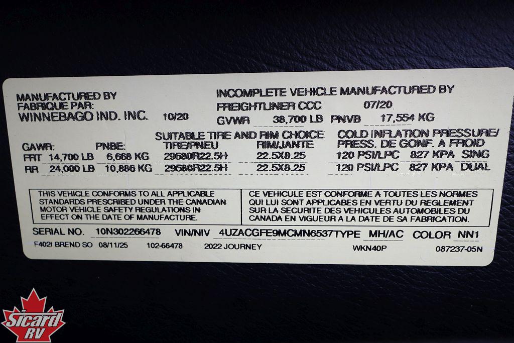 2022 WINNEBAGO JOURNEY 40P