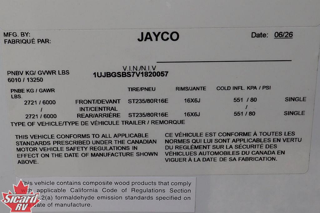2027 JAYCO SEISMIC 265