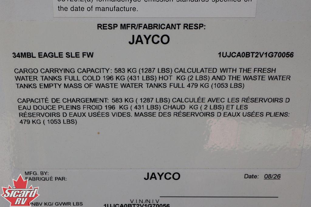 2027 JAYCO EAGLE SLE 34MBL