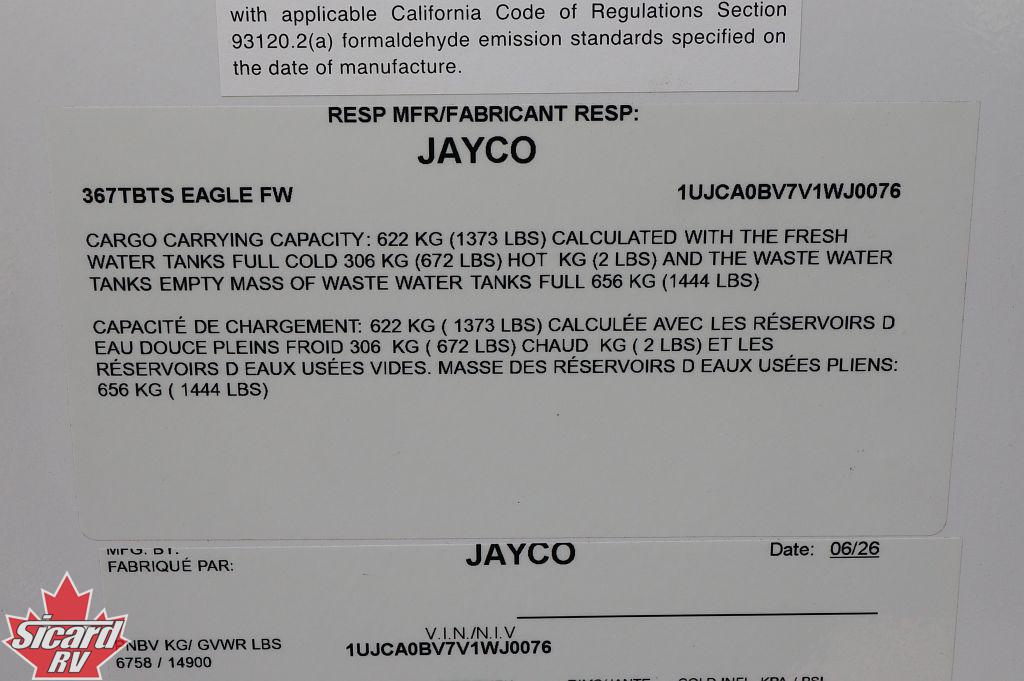 2027 JAYCO EAGLE 367TBTS