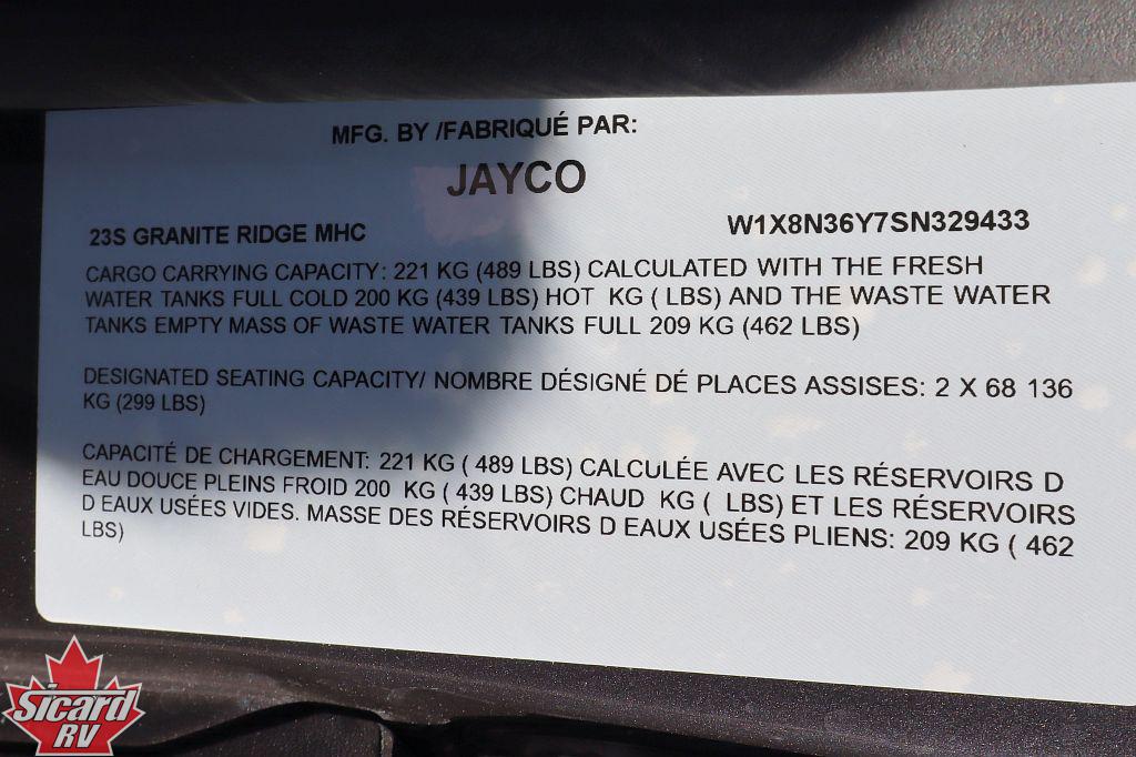 2027 JAYCO GRANITE RIDGE 23S