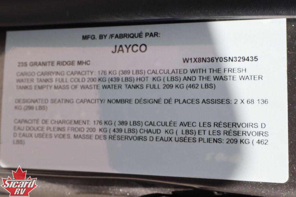 2027 JAYCO GRANITE RIDGE 23S