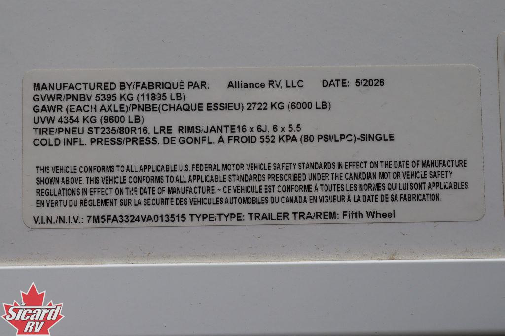 2027 ALLIANCE AVENUE ALL-ACCESS SERIES 29RL