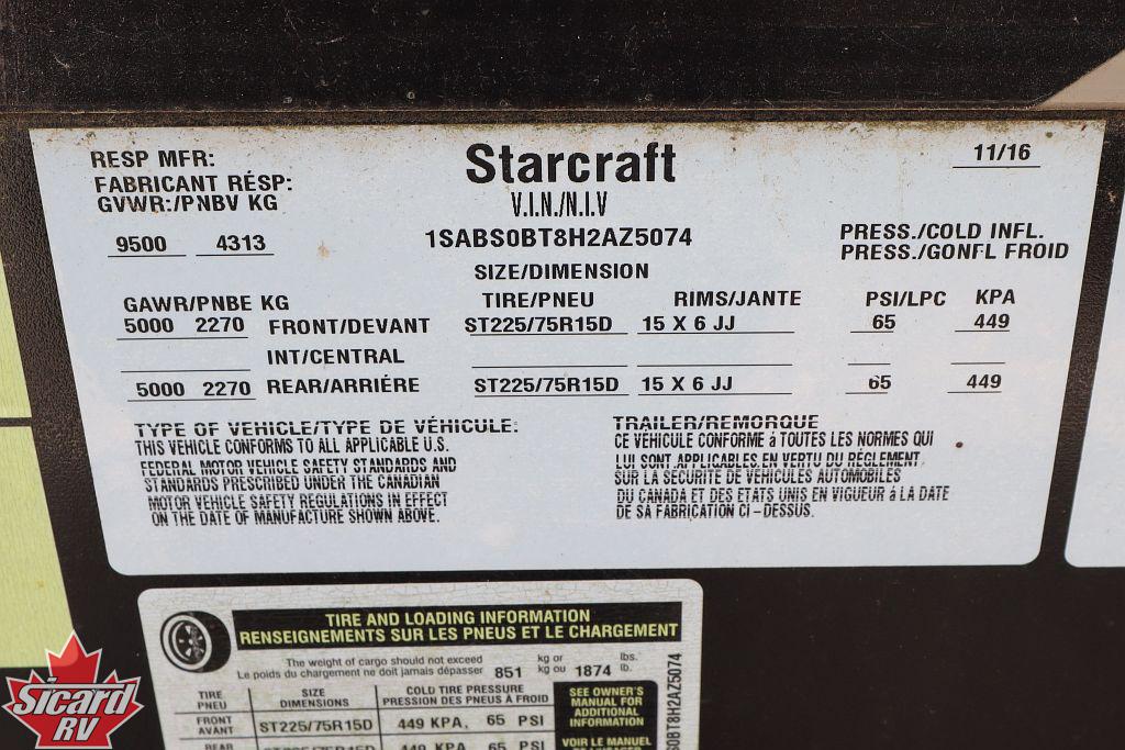 2017 STARCRAFT AR-ONE MAXX 30BHU