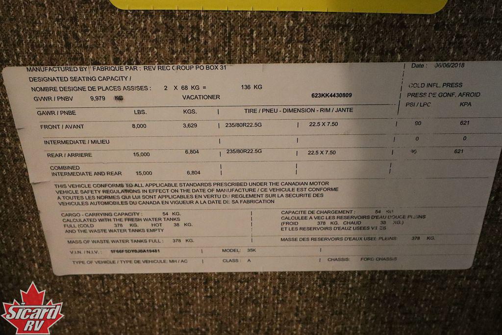 2019 HOLIDAY RAMBLER VACATIONER 35K