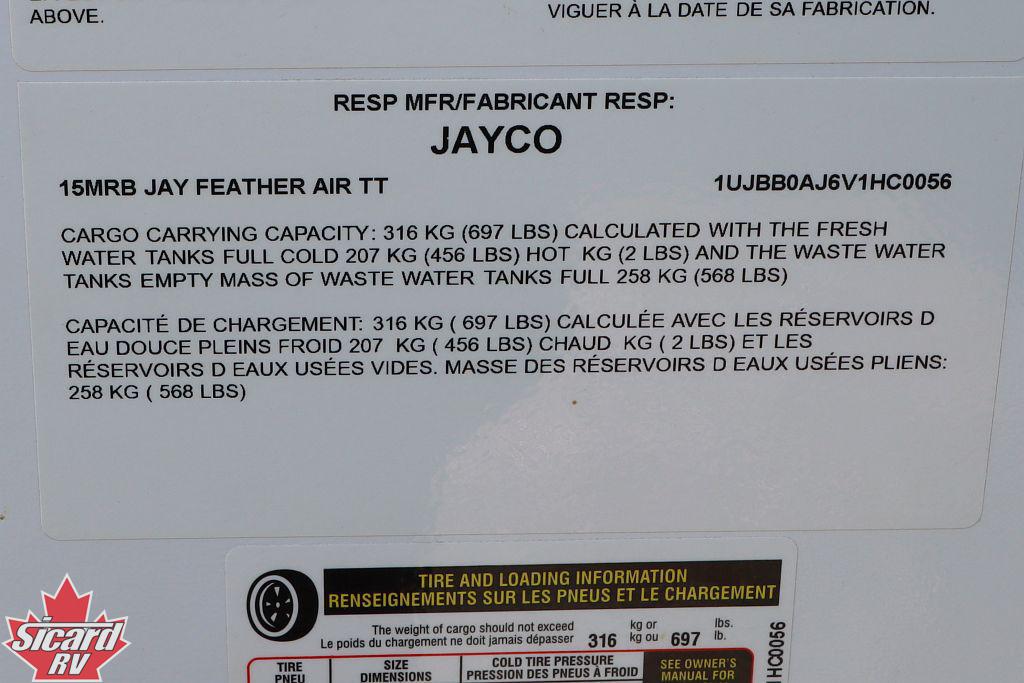 2027 JAYCO JAY FEATHER AIR 15MRB