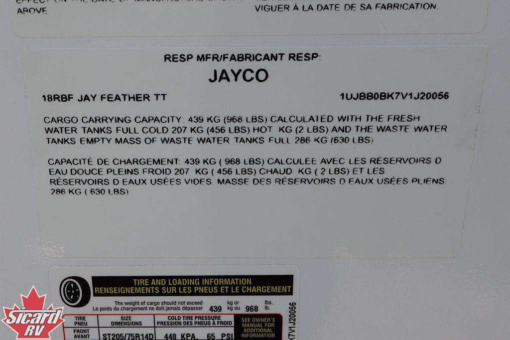 2027 JAYCO JAY FEATHER 18RBF
