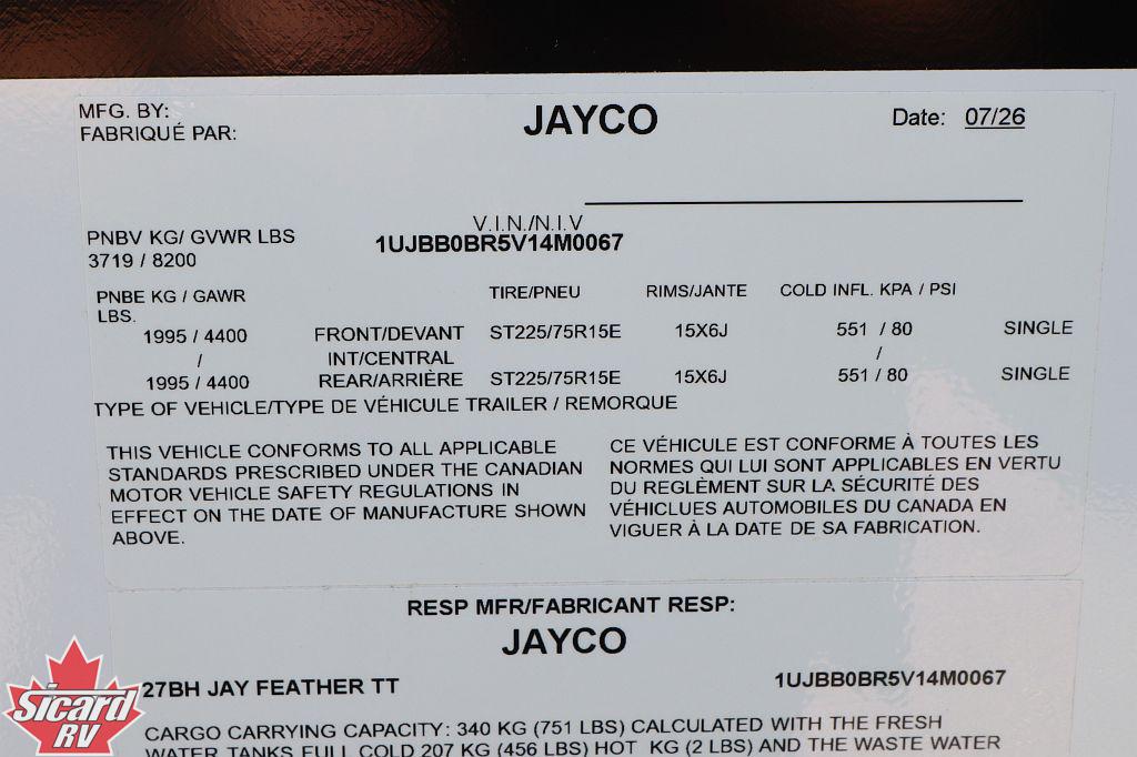 2027 JAYCO JAY FEATHER 27BH