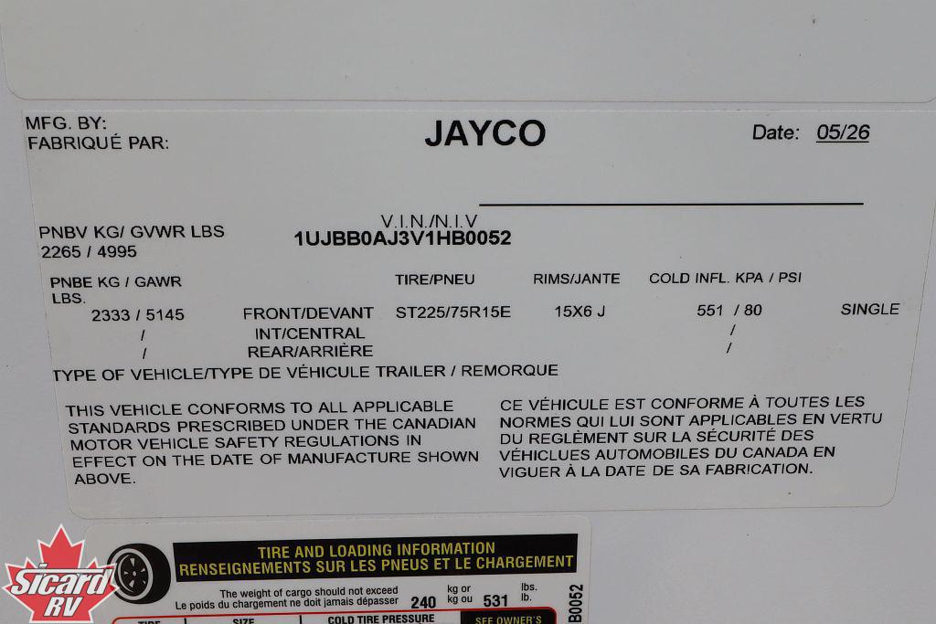 2027 JAYCO JAY FEATHER AIR 16RB
