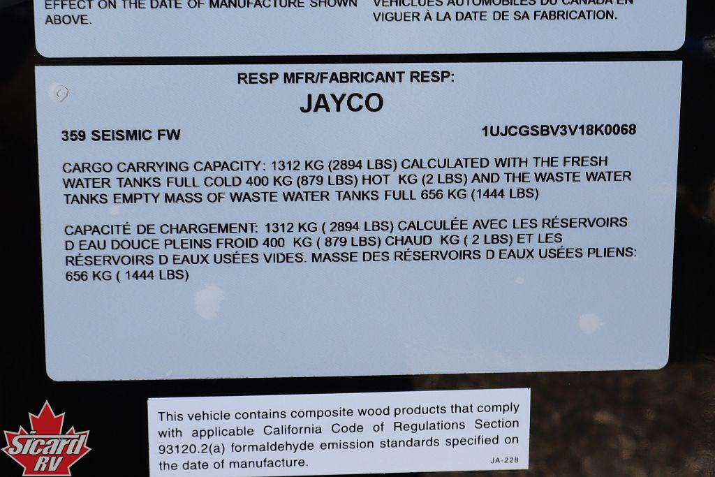 2027 JAYCO SEISMIC 359