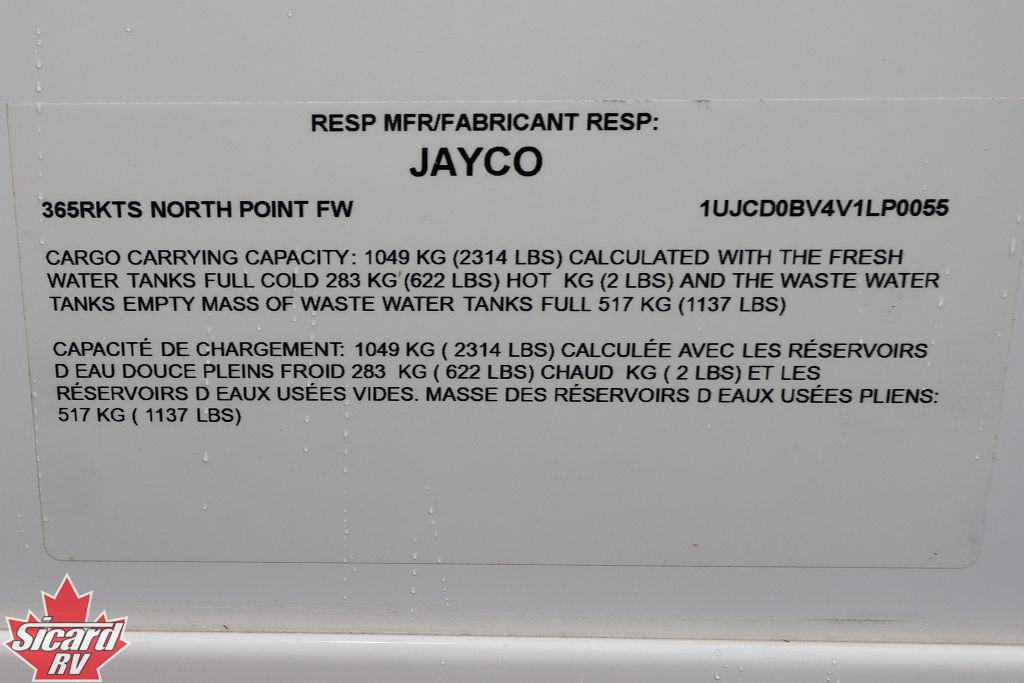 2027 JAYCO NORTH POINT 365RKTS