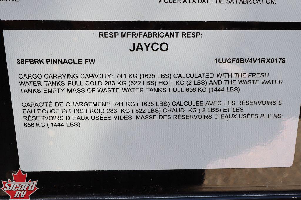 2027 JAYCO PINNACLE 38FBRK