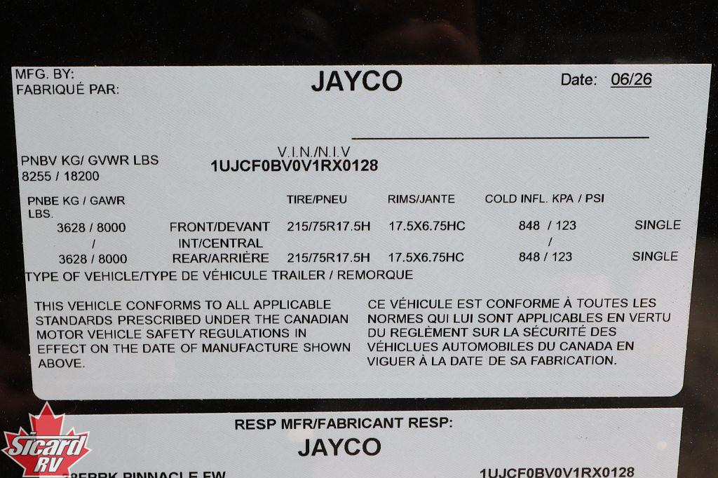 2027 JAYCO PINNACLE 38FBRK