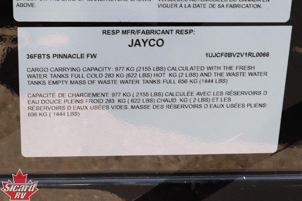2027 JAYCO PINNACLE 36FBTS