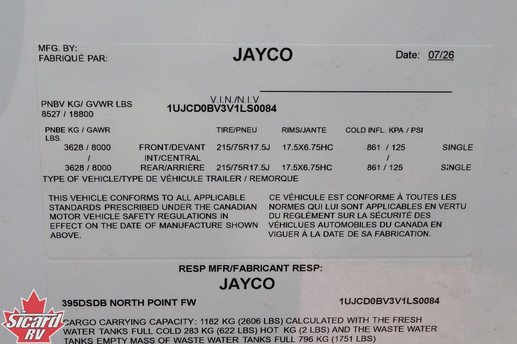 2027 JAYCO NORTH POINT 395DSDB