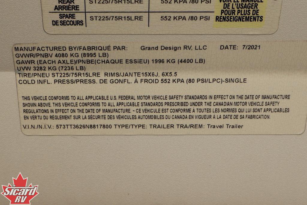 2022 GRAND DESIGN TRANSCEND 297QB